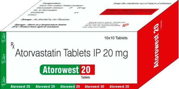 Atorvastain Tablets IP 20mg